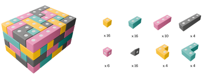 Duże klocki piankowe magnetyczne TUKI zestaw BUILDER 76 elementów