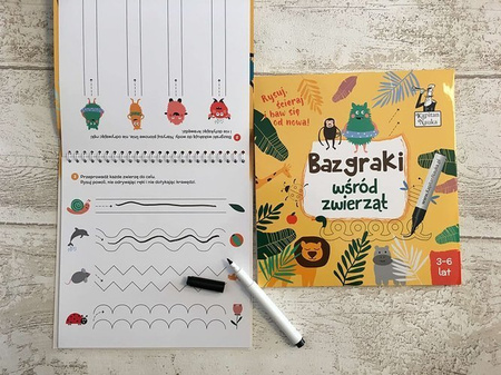 BAZGRAKI WŚRÓD ZWIERZĄT (3-6 LAT) KSIĄŻKA + MAZAK KAPITAN NAUKA