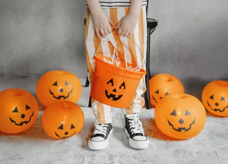 Balon Lampion świecąca Dynia Halloween 5 szt.