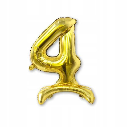 BALON foliowy stojący CYFRA złota XL 75 cm