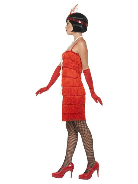 Sukienka lata 20. strój Dama Retro Czerwony rozmiar S OUTLET zepsuty zamek