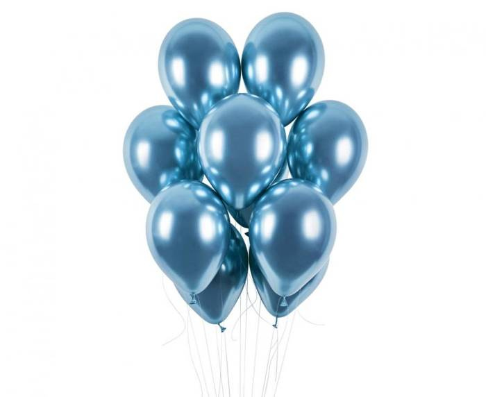Balony Chrome Shiny 13 cali Gemar NIEBIESKIE 50 szt.