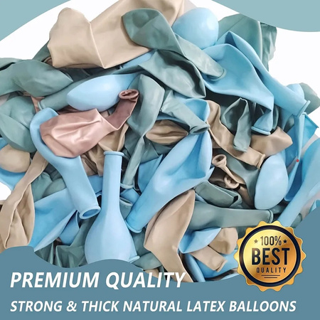 GIRLANDA BALONOWA 119 szt. beżowo niebieska