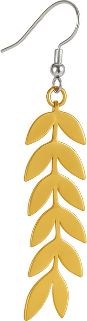 Kolczyki złote wieniec laurowy listki rzymianka