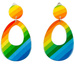 Kolczyki rainbow kolorowe lata 80