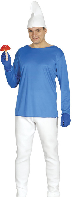 Strój męski Smerf krasnal skrzat