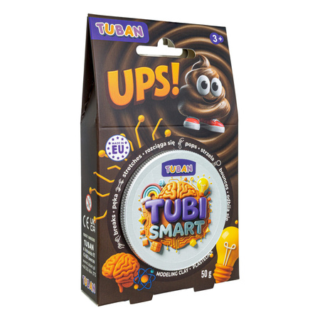 Smart plastelina TUBI - UPS - brązowa 50 g