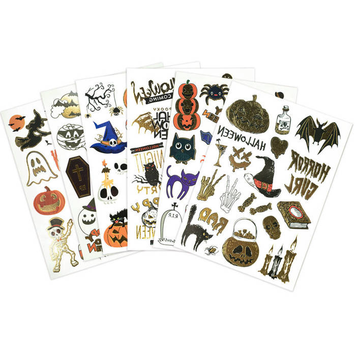 Tatuaże zmywalne wodne na Halloween mix PartyTime