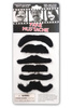 Wąsy samoprzylepne czarne 6 szt. MIX