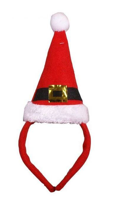 Opaska z czapką Świętego Mikołaja 11 x 19 cm