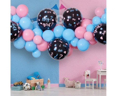 Girlanda balonowa DIY na Baby Shower HE OR SHE zestaw 65 szt.