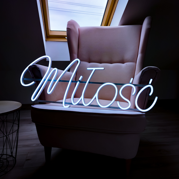 Napis LED neon - Miłość