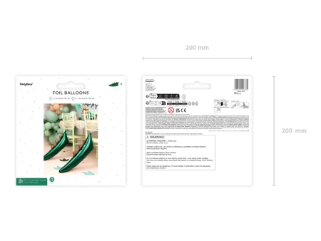 Balon foliowy Ogon dinozaura zielony, 79x35 cm