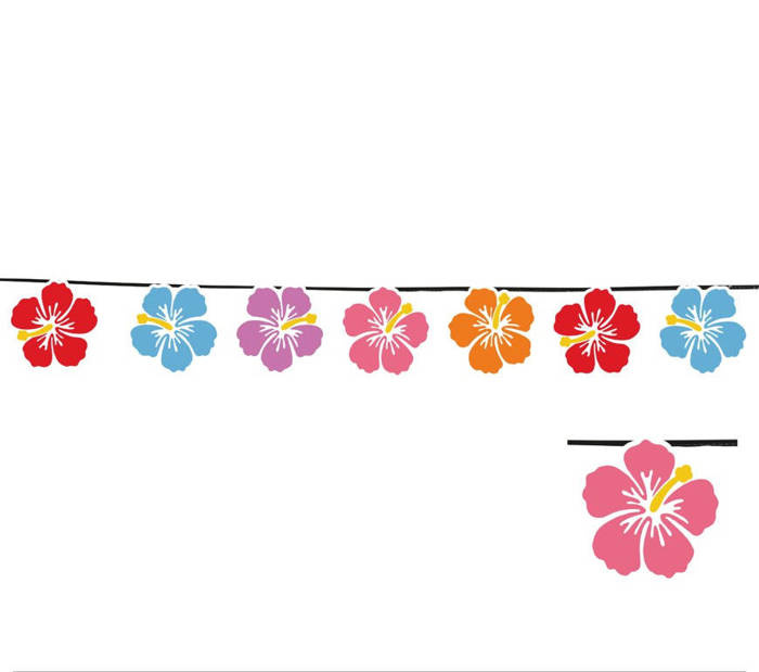 Baner Girlanda na lato KWIATY 300 cm