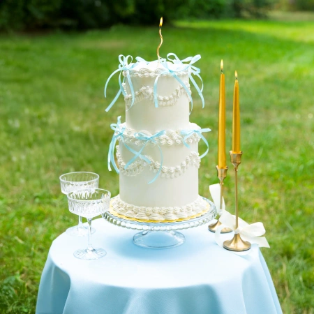 Pikkery Toppery kokardki niebieskie 10 szt.