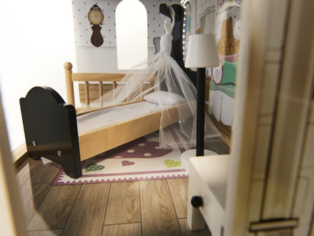 Domek dla lalek MDF z akcesoriami 120cm XXL świeci LED