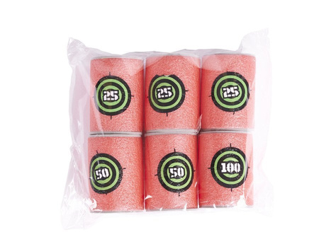 Gra beczki cele piankowe do wyrzutki 6 szt.