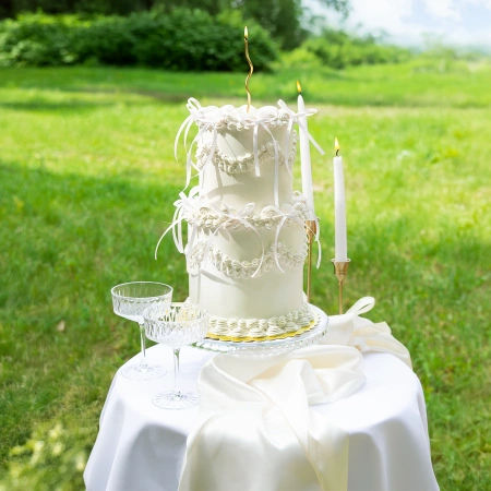 Pikkery Toppery kokardki białe 10 szt.