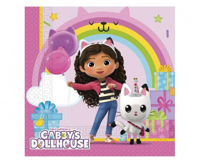 Serwetki papierowe Gabby's Dollhouse (Koci Domek Gabi) 33x33 cm, 20 szt