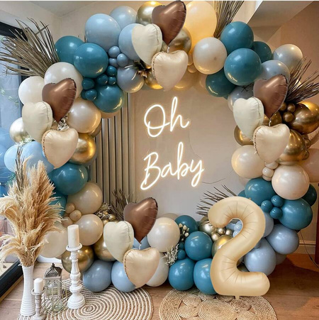 Gwiazdka satynowa matowa balon foliowy 18 cali kremowa beżowa