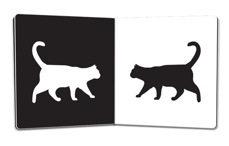 KSIĄŻECZKA KONTRASTOWA ZWIERZĘTA GRA EDUKACYJNA KAPITAN NAUKA