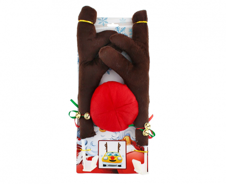 Dekoracja świąteczna na samochód - rogi renifera i nos