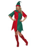 ELF czerwono zielony damski strój dla dorosłych