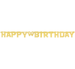 Baner "Happy Birthday" brokatowy