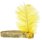 Opaska z piórkiem i kwiatem lata 20. RETRO