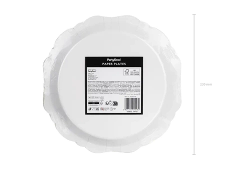 Talerzyki papierowe okrągłe pająk 23 cm 6 szt.