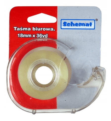 Taśma klejąca biurowa z obcinaczem 18mm