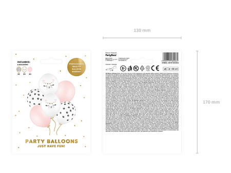 Balony gumowe 12" KOTEK 6 szt.