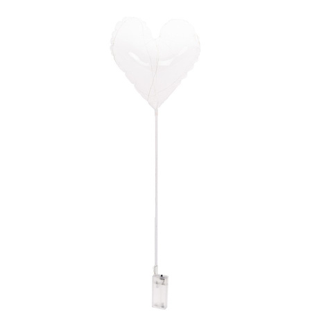 Balon SERCE świecący transparentny LED na patyczku