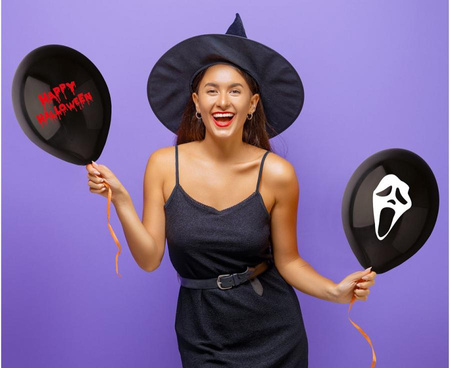 Gemar 12 cali 5 szt Straszne Halloween balony gumowe z nadrukiem