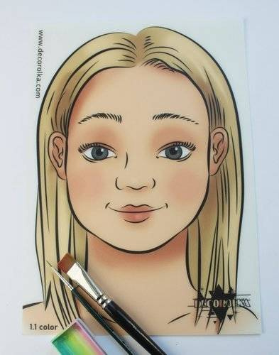 Mata treningowa do malowania twarzy A4 1.1 color