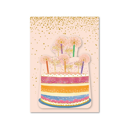 Kartka okolicznościowa wysuwana Tort Z Okazji Urodzin