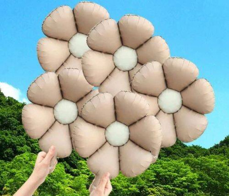 BALON FOLIOWY kwiatek brązowy pastelowy 47,5 x 59,5 cm