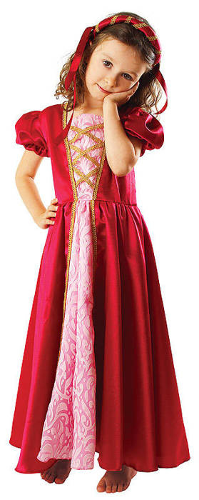 Strój DAMA DWORU królowa dla dzieci sukienka