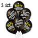 Balony Czarne Happy Birthday 12 cali 1 szt.