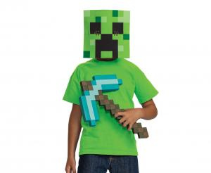 Zestaw Creeper MINECRAFT (maska + kilof)