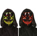 Maska przeszywana świecąca twarz Halloween Neon LED - OUTLET - nie działa LED