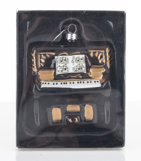 Bombka zawieszka na choinkę pianino czarne 1 szt.