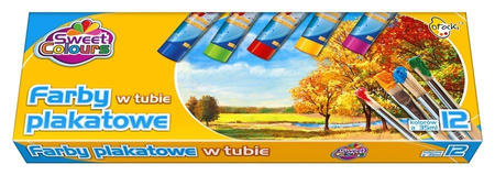 Farby Plakatowe 12 kolorów OTOCKI 12x35 ml  w tubkach