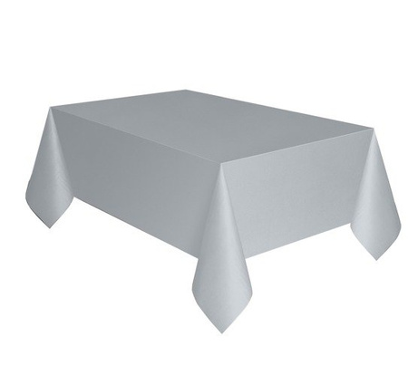 Obrus foliowy SREBRNY 137 x 274 cm