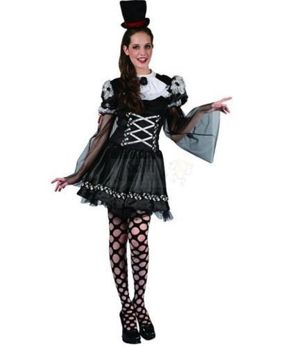 Wampirzyca czarno- biała z kapeluszem