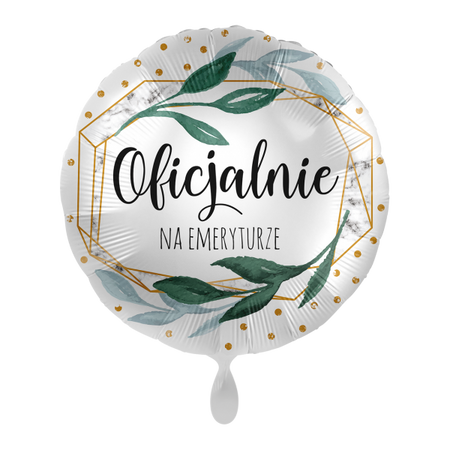 Oficjalnie na emeryturze balon foliowy okrągły 18"