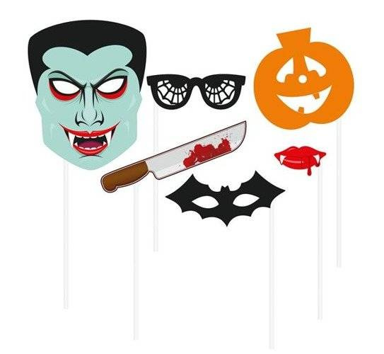 Foto rekwizyty HALLOWEEN 6 szt