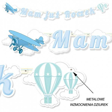 Girlanda baner MAM JUŻ ROCZEK 183 cm