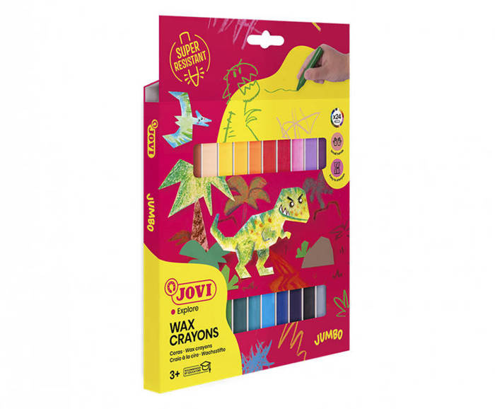 Kredki świecowe 24 kolory woskowe JOVI