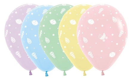 Balony Sempertex Bobas 12'' 12 szt Mix kolorów